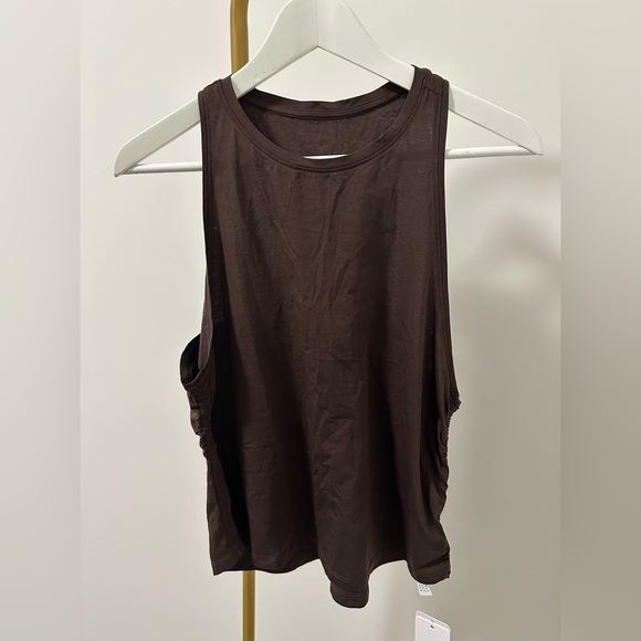 Pima Cotton Racerback Ruched Side Tank - Picture 6 of 8